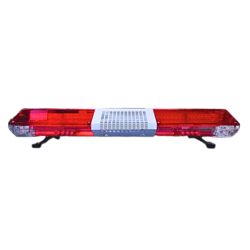 BARRA DE EMERGENCIA LED ROJA GRUESA CON MEGAFONO