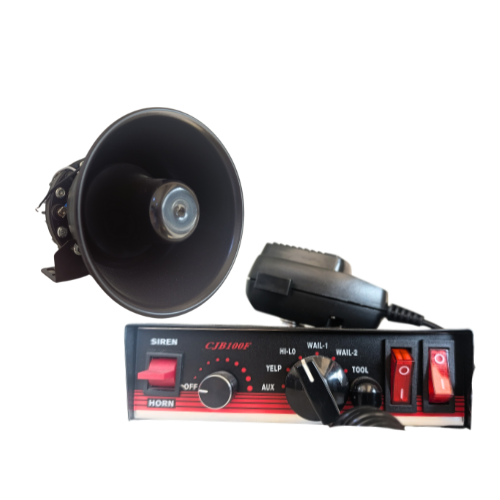 SIRENA DE EMERGENCIA 100W 12V CON PARLANTE T/CONO O FLOR (MODULO)