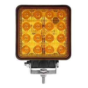 FARO 16 LED CUADRADO AMBAR KUBE UND